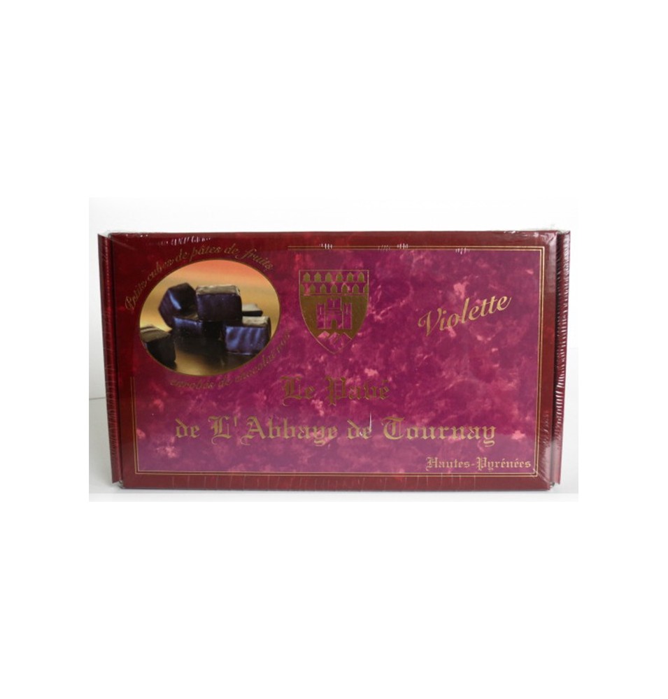 Pâtes de Fruits à la Violette Enrobées de Chocolat Noir - 230 g | TOURNAY (Abbaye Notre-Dame de)