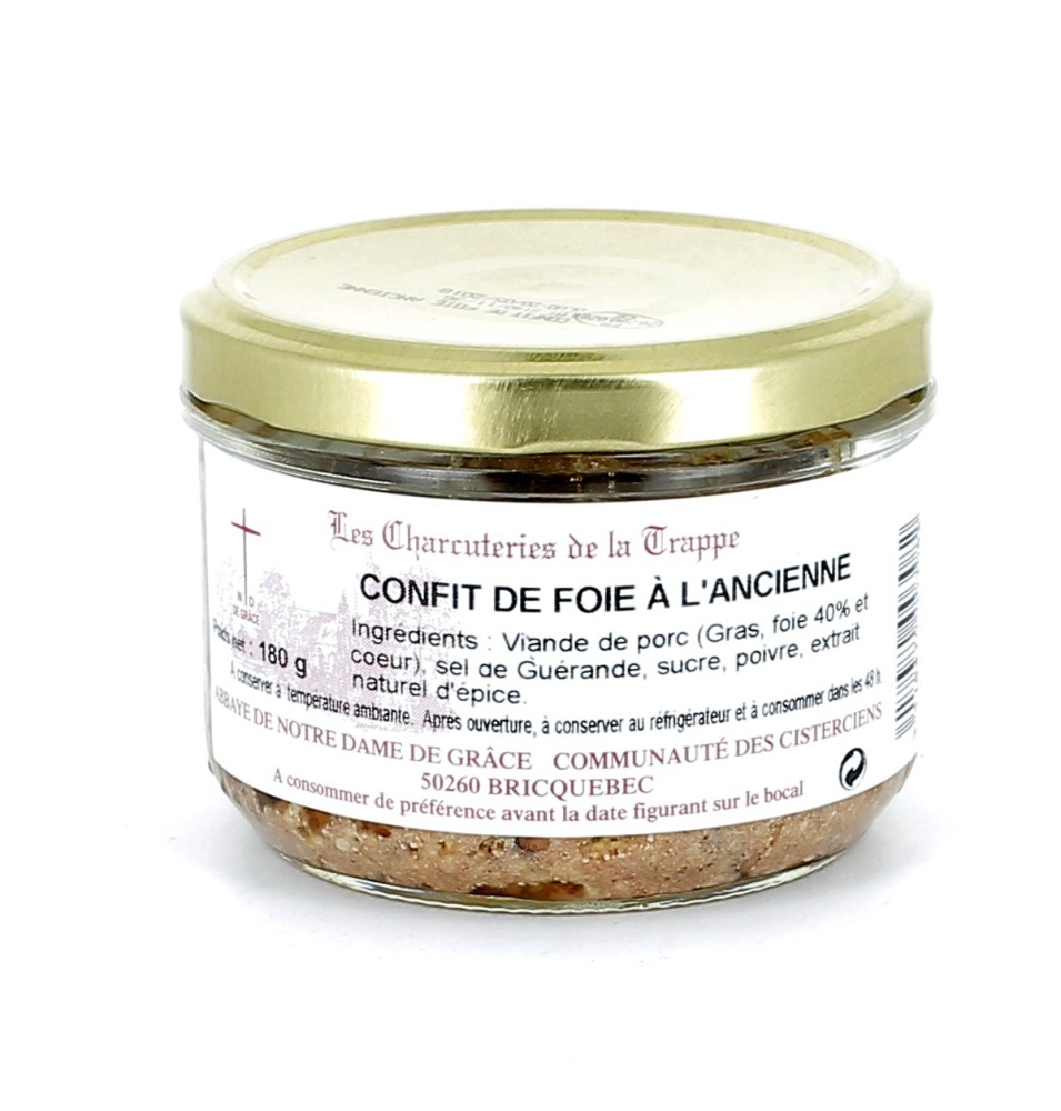Confit de foie à l'ancienne - 180 g | BRICQUEBEC (Abbaye Notre-Dame de Grâce de)