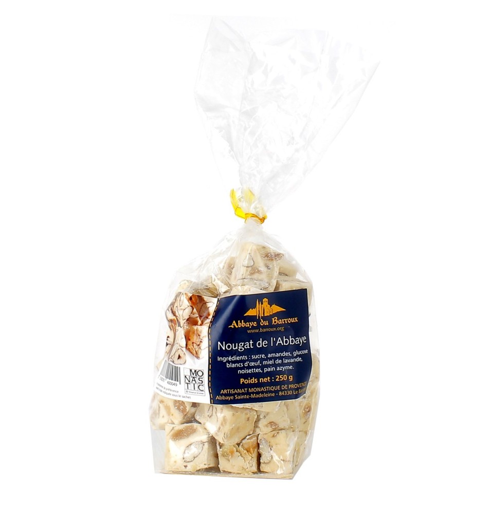 Nougat de l'abbaye en cubes - (BA-ASX1002) - 250 g | BARROUX (Abbaye Sainte-Madeleine du)