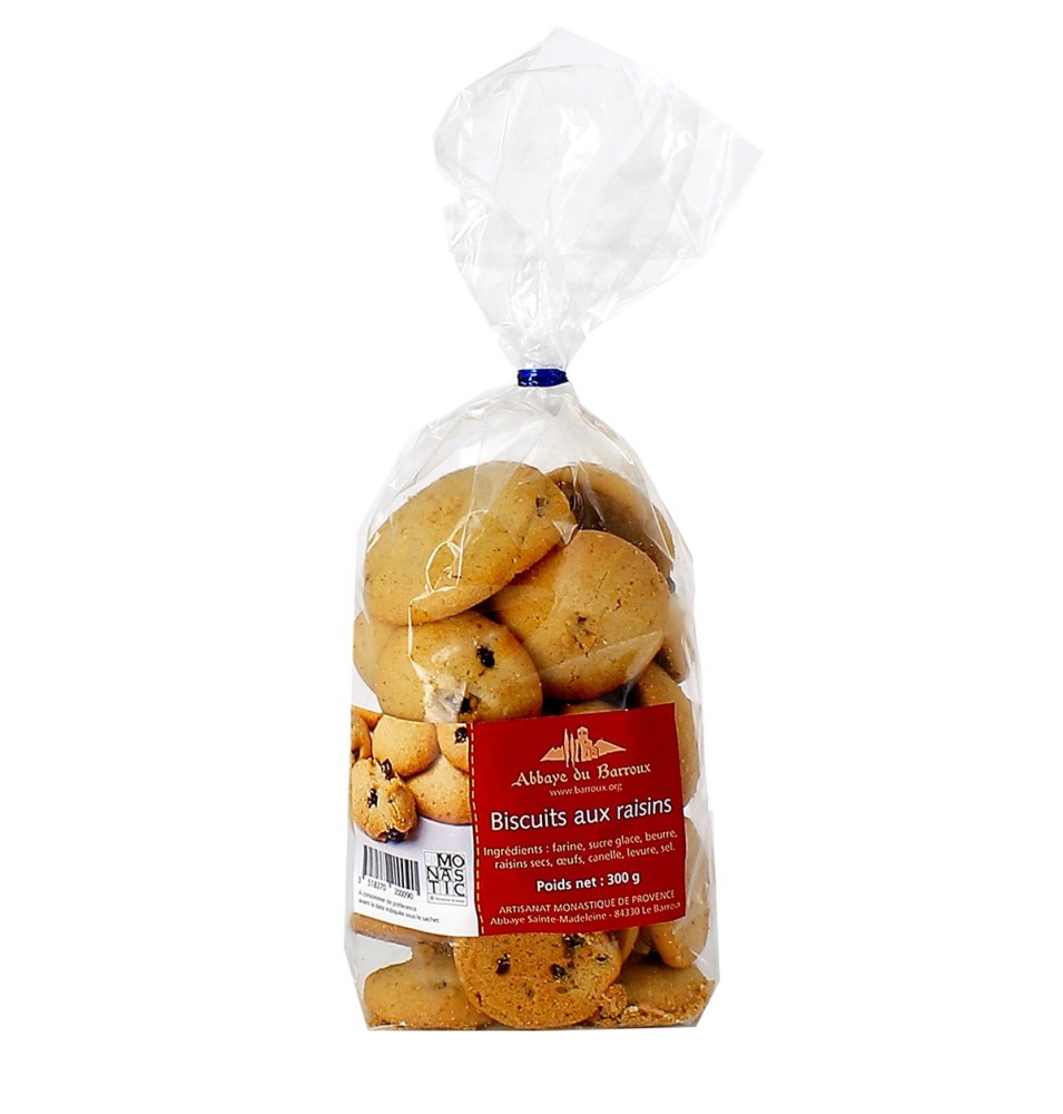 Biscuits aux Raisins - (BA-ABX1006) - 300 g | BARROUX (Abbaye Sainte-Madeleine du)
