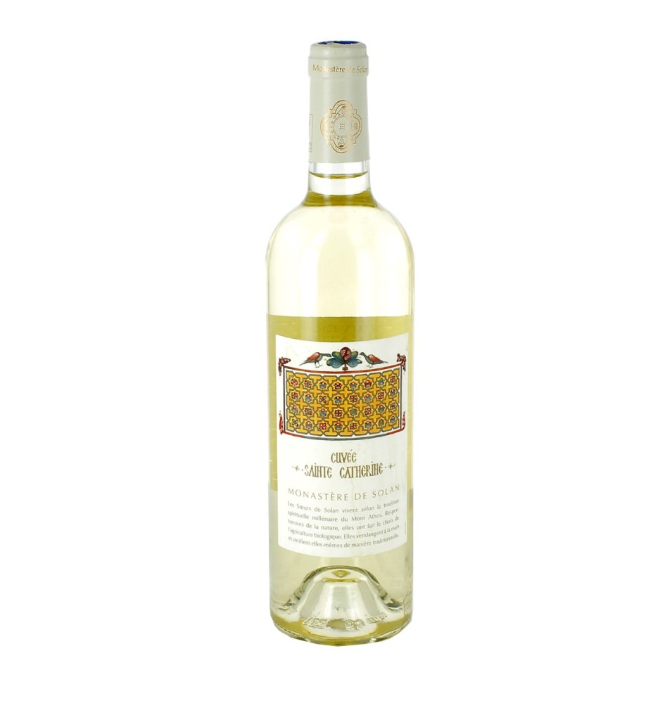 Vin blanc IGP Sainte-Catherine bio - 75 cL | SOLAN (Monastère de la Protection de la Mère de Dieu de)