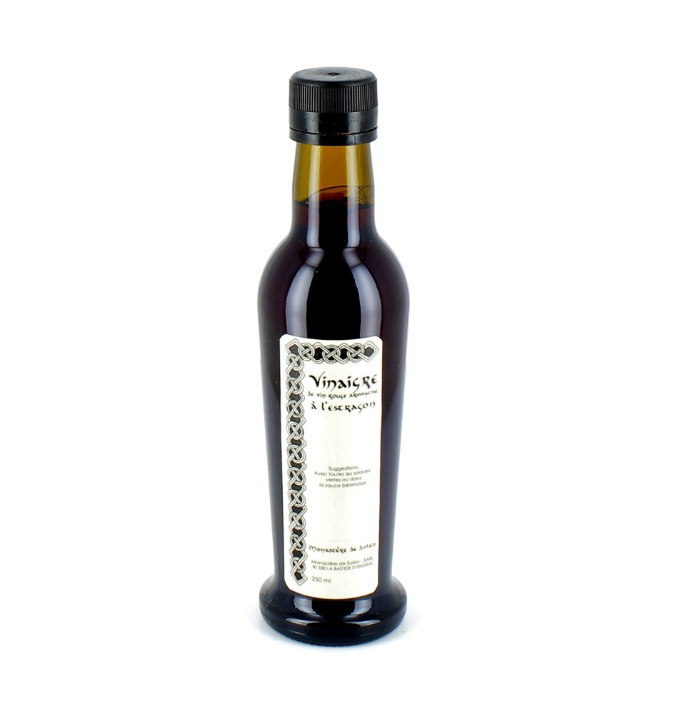 Vinaigre de vin rouge aromatisé à l'estragon bio - 250 mL | SOLAN (Monastère de la Protection de la Mère de Dieu de)