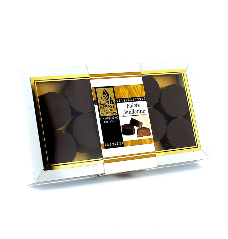 Palets feuilletines x10 - chocolats fondants et craquants - 200 g | CAMPÉNÉAC (Abbaye de la Joie-Notre-Dame de)