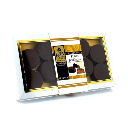 Palets feuilletines x10 - chocolats fondants et craquants - 200 g | CAMPÉNÉAC (Abbaye de la Joie-Notre-Dame de)