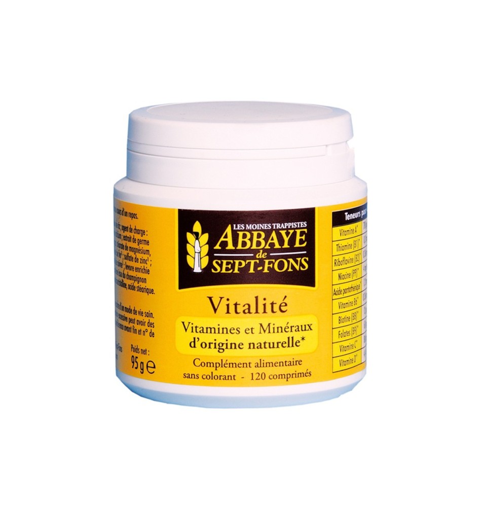Complément alimentaire Multivitamines - Vitalité - 95 g | SEPT-FONS (Abbaye Notre-Dame de)