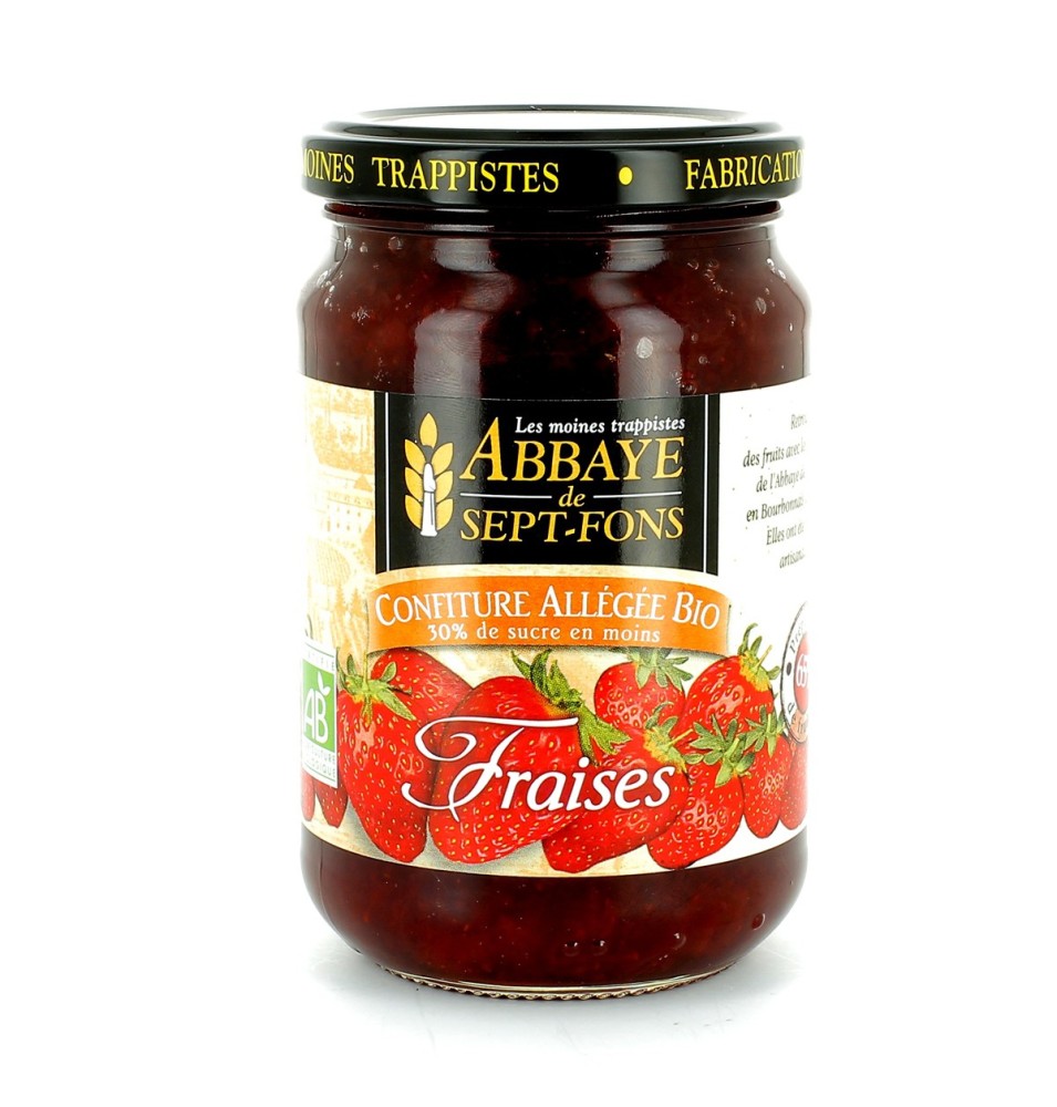 Confiture allégée de fraises BIO - 350 g | SEPT-FONS (Abbaye Notre-Dame de)