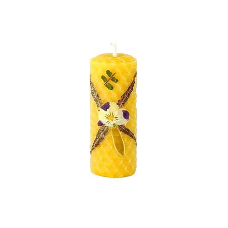 Bougie N°7 Décor Fleurs Séchées | PAIX-DIEU (Monastère de la)