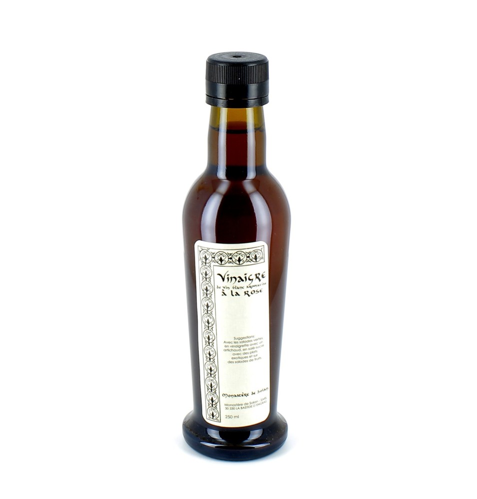 Vinaigre de vin blanc aromatisé à la rose bio - 250 mL | SOLAN (Monastère de la Protection de la Mère de Dieu de)