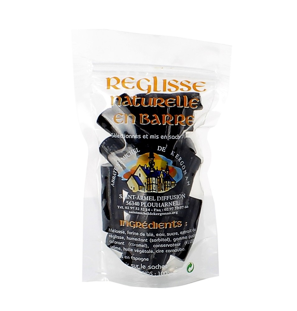 Petits bâtons de réglisse tonique et doux - 100 g | KERGONAN (Abbaye Saint-Michel de)