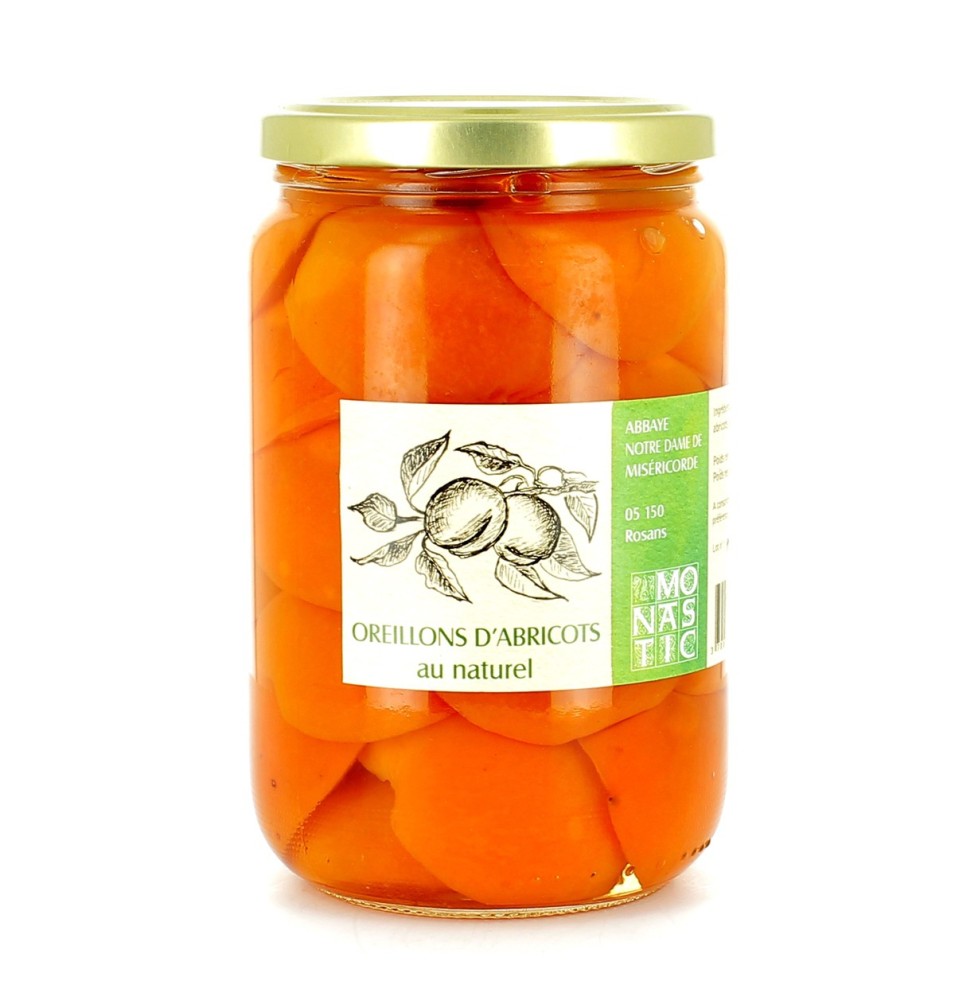 Abricots au naturel - oreillons (R1AB) - 720 g | ROSANS (Abbaye Notre-Dame de Miséricorde)
