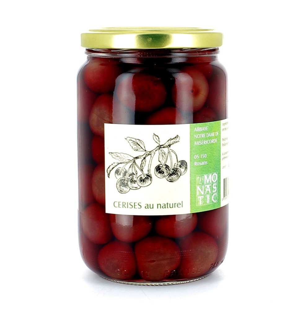 Cerises au naturel - (R1CE) - 740 g | ROSANS (Abbaye Notre-Dame de Miséricorde)
