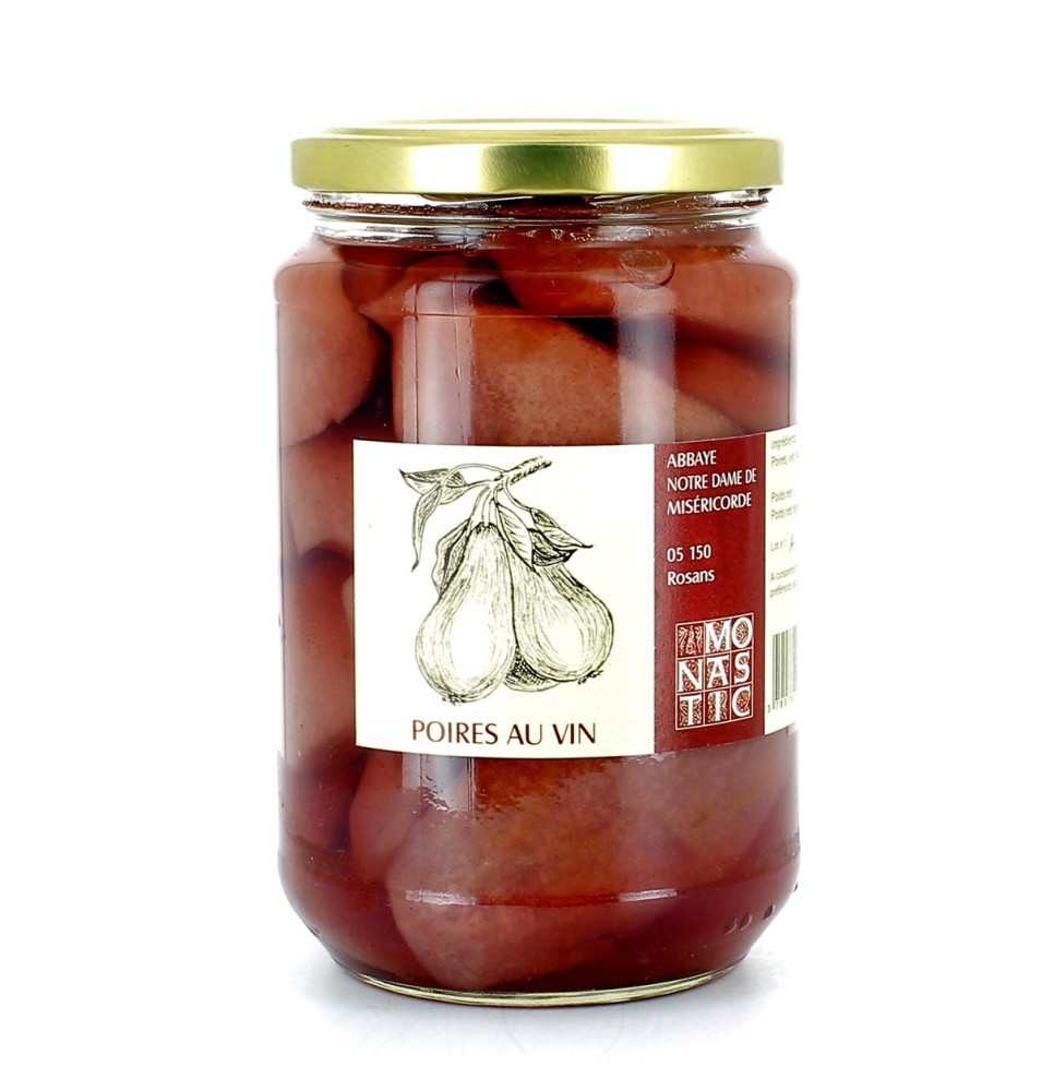 Poires au vin - (R3PV) - 730 g | ROSANS (Abbaye Notre-Dame de Miséricorde)
