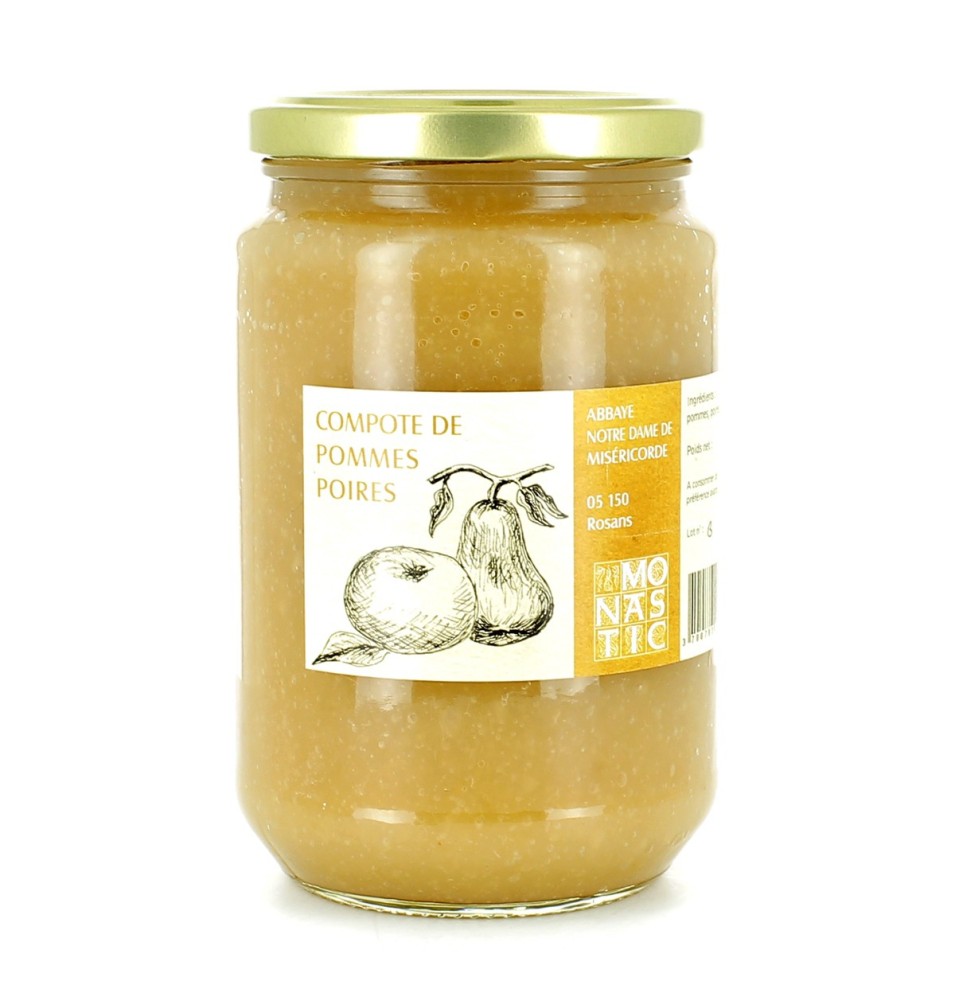 Compote de Pommes & Poires - (R2PP) - 730 g | ROSANS (Abbaye Notre-Dame de Miséricorde)