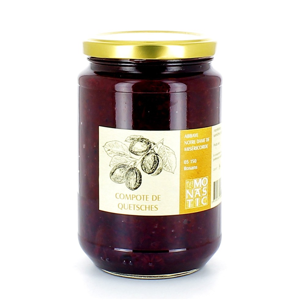 Compote de Quetsches - (R2QU) - 760 g | ROSANS (Abbaye Notre-Dame de Miséricorde)