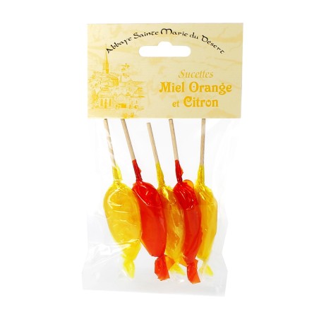 Sucettes au Miel, Orange et Citron - 50 g | DÉSERT (Abbaye Sainte-Marie du) Le Village de François