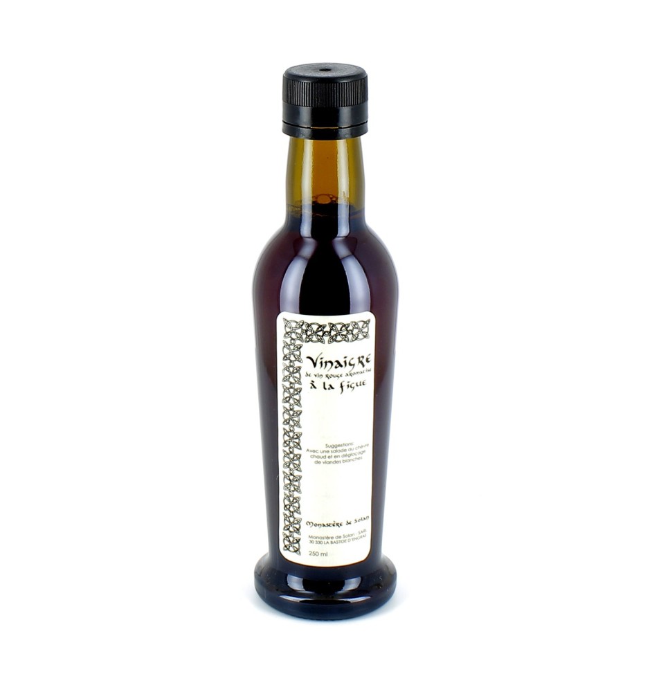 Vinaigre de vin rouge aromatisé à la figue bio - 250 mL | SOLAN (Monastère de la Protection de la Mère de Dieu de)