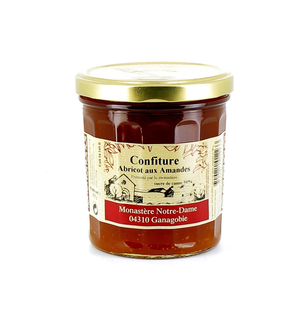 Confiture d'abricot aux amandes - 375 g | GANAGOBIE (Abbaye Notre-Dame de)