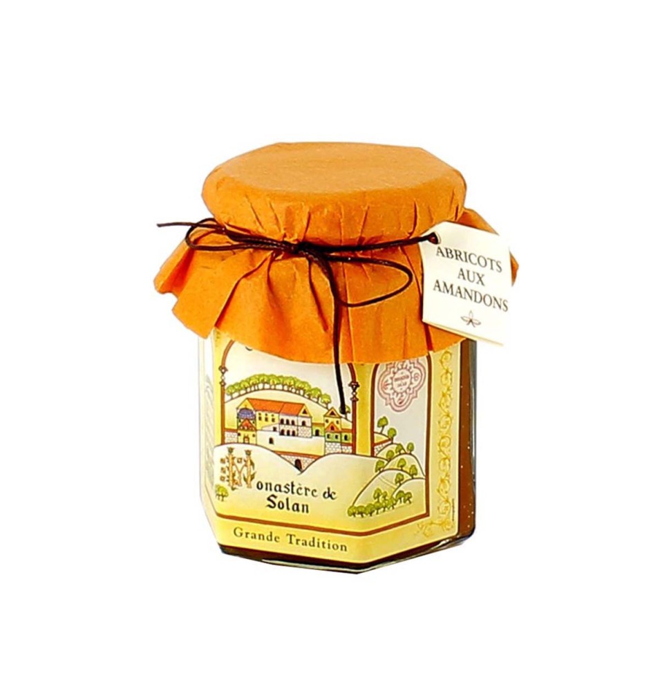 Confiture d'abricots aux amandons bio - 300 g | SOLAN (Monastère de la Protection de la Mère de Dieu de)