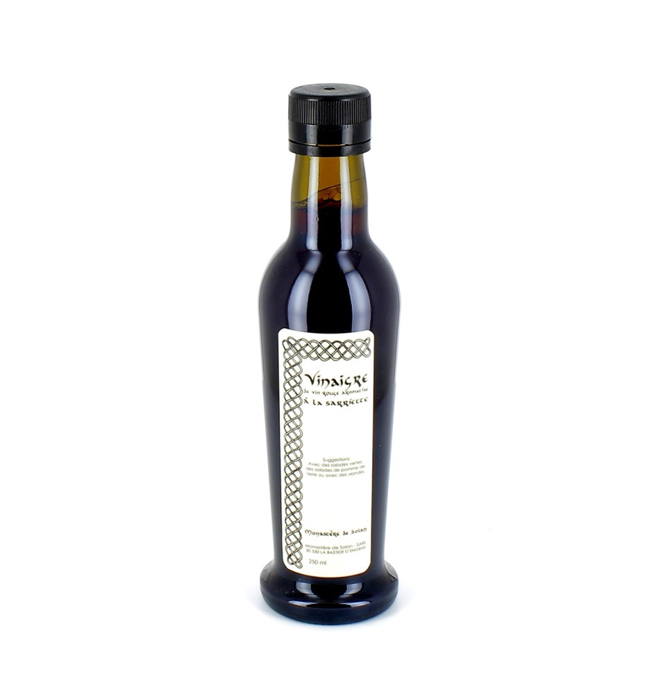 Vinaigre de vin rouge aromatisé à la sarriette bio - 250 mL | SOLAN (Monastère de la Protection de la Mère de Dieu de)