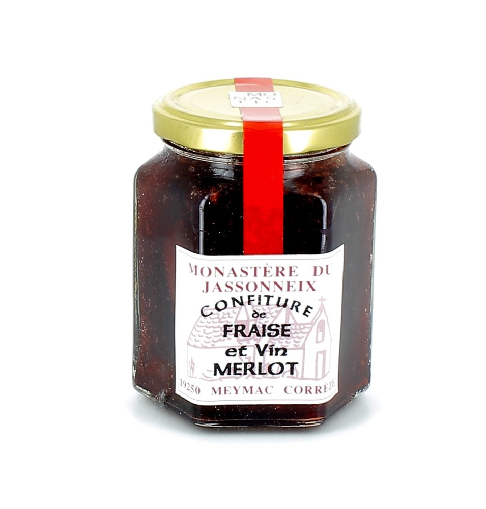 Confiture de Fraises et Vin merlot - 345 g | JASSONNEIX (Monastère du)