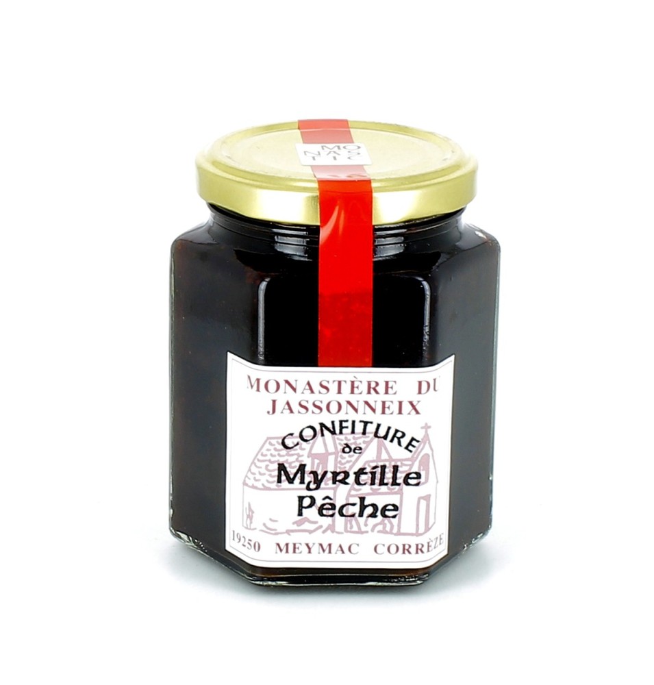 Confiture de Myrtille et de Pêche - 345 g | JASSONNEIX (Monastère du)