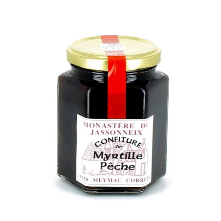 Confiture de Myrtille et de Pêche - 345 g | JASSONNEIX (Monastère du)