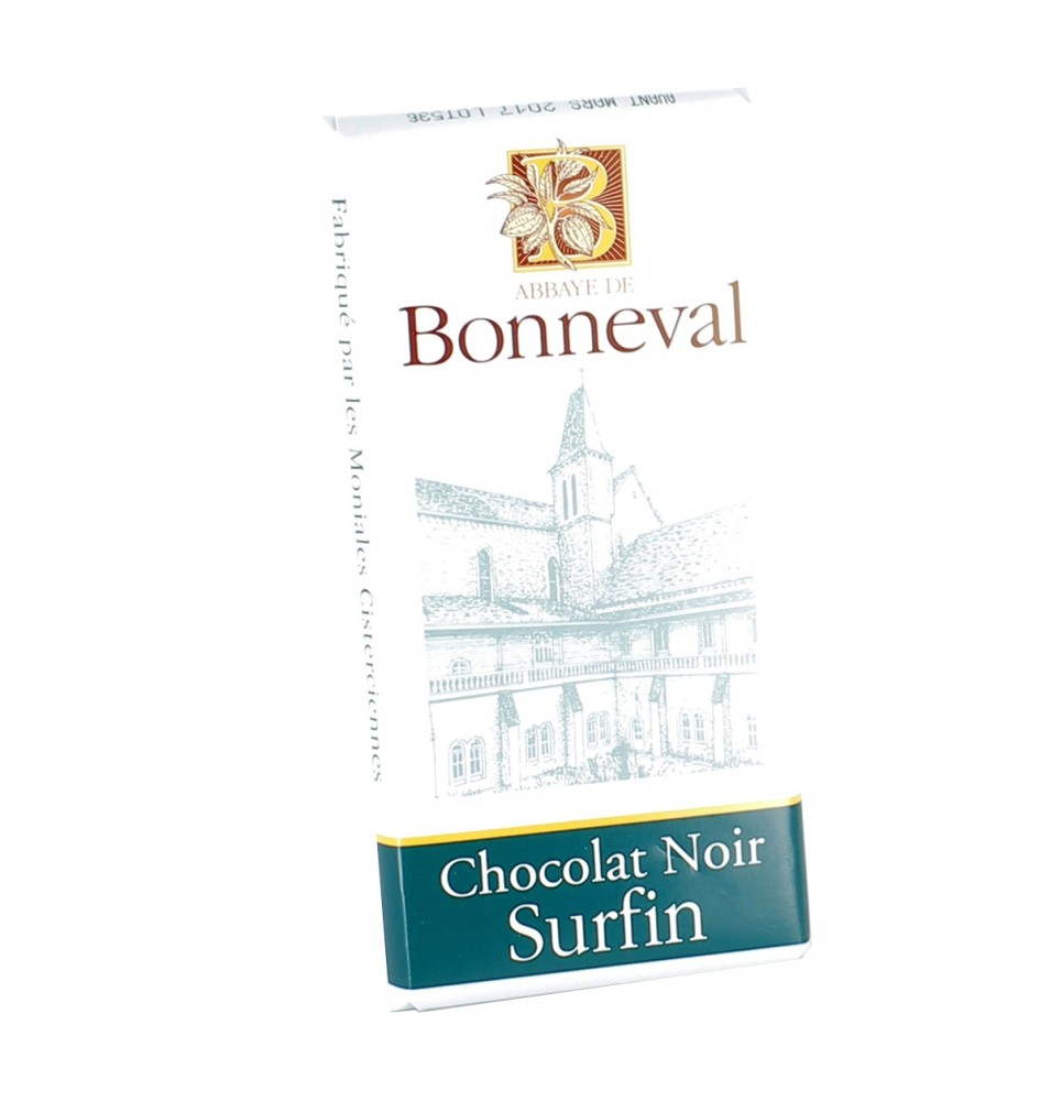 Tablette de chocolat noir surfin 53% - 100 g | BONNEVAL (Abbaye Notre-Dame de)