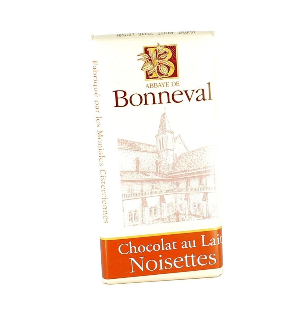 Tablette de chocolat au Lait et Noisettes - 100 g | BONNEVAL (Abbaye Notre-Dame de)