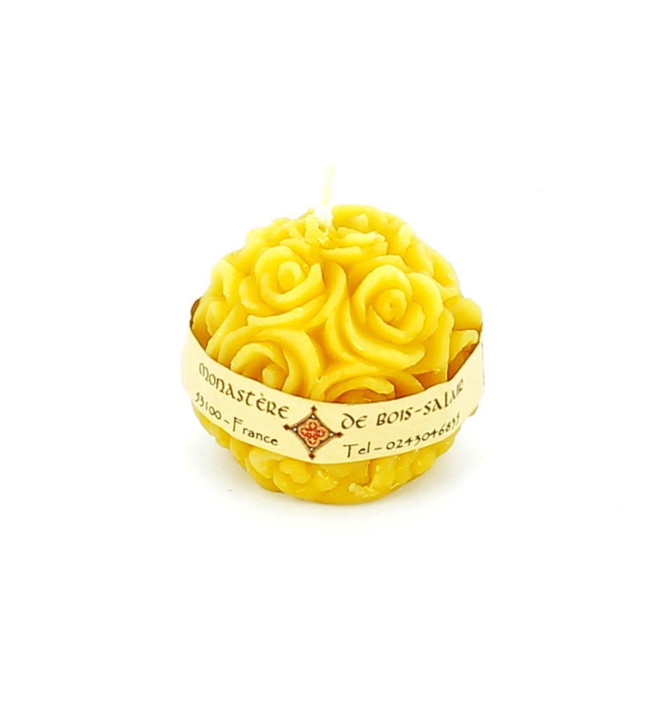 N°09 Bougie boule de roses | BOIS SALAIR (Monastère de)