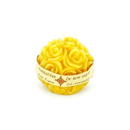 N°09 Bougie boule de roses | BOIS SALAIR (Monastère de)