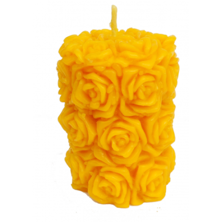 N°20 Bougie cylindre de roses | BOIS SALAIR (Monastère de)