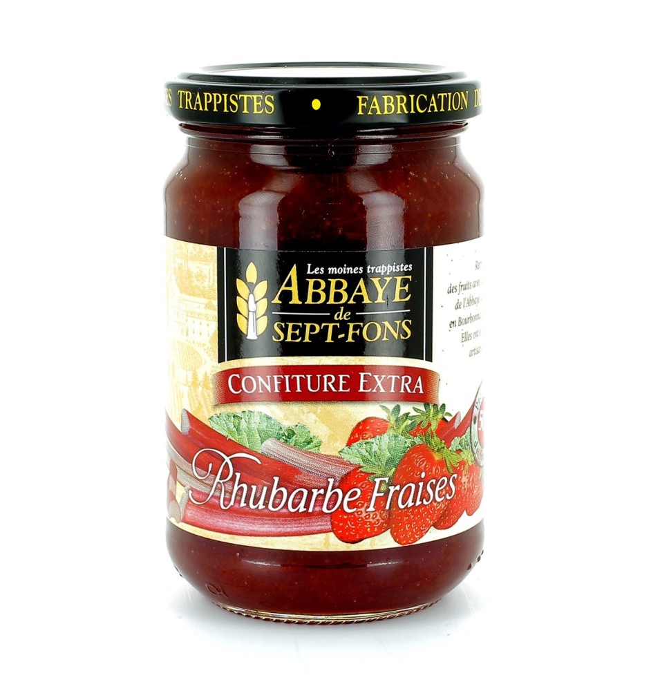 Confiture extra de Rhubarbe et de Fraises - 370 g | SEPT-FONS (Abbaye Notre-Dame de)
