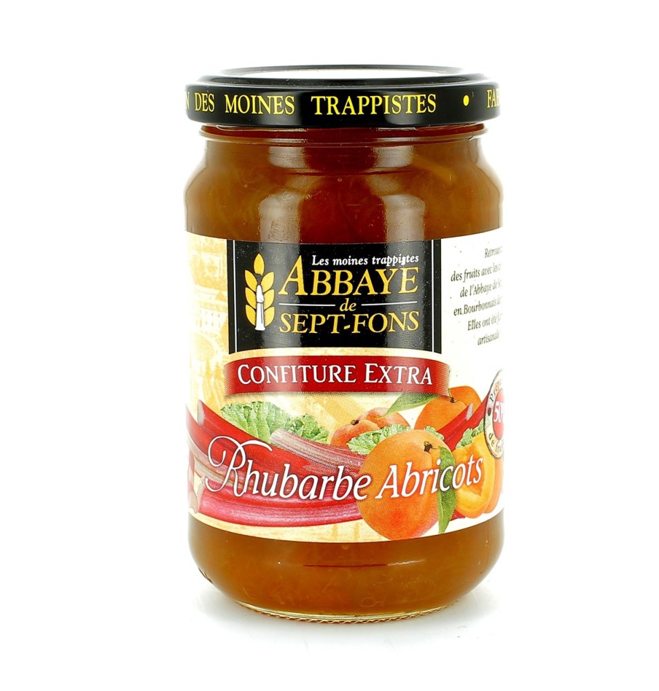 Confiture extra de Rhubarbe et d'Abricot - 370 g | SEPT-FONS (Abbaye Notre-Dame de)