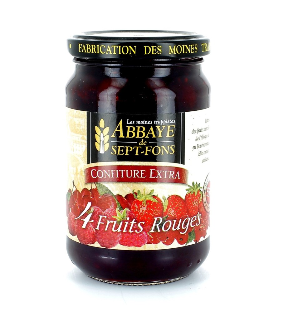Confiture extra de 4 fruits rouges - 370 g | SEPT-FONS (Abbaye Notre-Dame de)