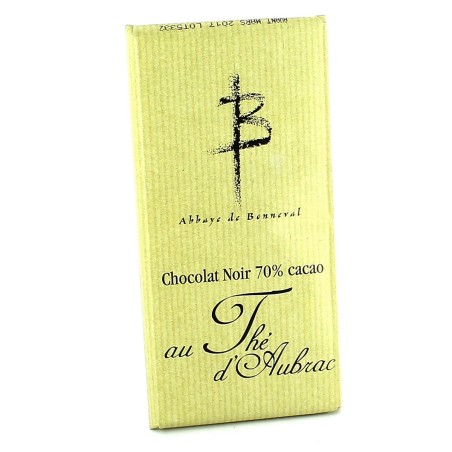 Tablette de chocolat noir au thé d'Aubrac - 100 g | BONNEVAL (Abbaye Notre-Dame de)