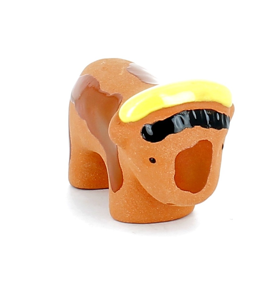 CRECHE B2 N°29 - Le boeuf - Santons en terre cuite (6cm) | JOUARRE (Abbaye Notre-Dame de)