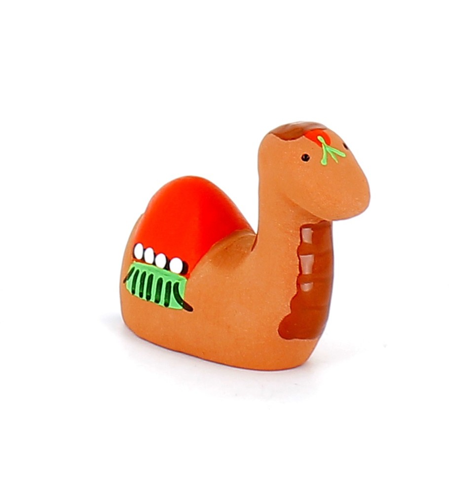 CRECHE B2 N°20 - Dromadaire couché - Santons en terre cuite (6cm) | JOUARRE (Abbaye Notre-Dame de)