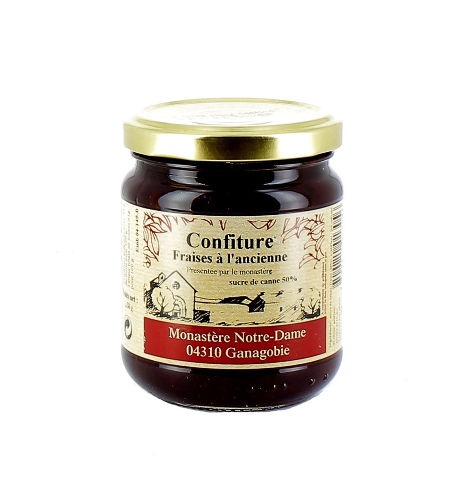 Confiture de fraises à l'ancienne - 250 g | GANAGOBIE (Abbaye Notre-Dame de)