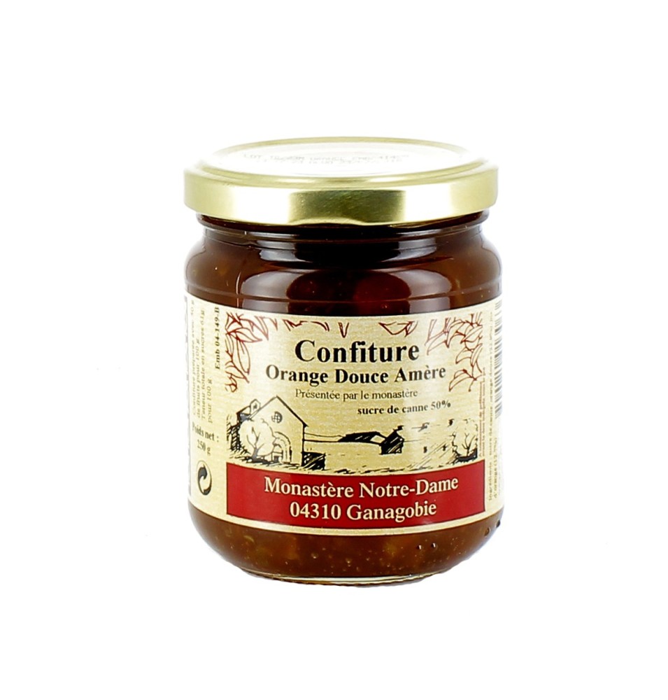 Confiture d'orange douce et amère - 250 g | GANAGOBIE (Abbaye Notre-Dame de)