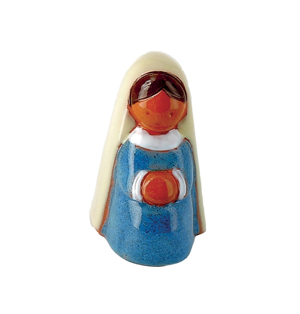 CRECHE A1 - Marie - Santons en terre cuite émaillé  (7cm) | JOUARRE (Abbaye Notre-Dame de)