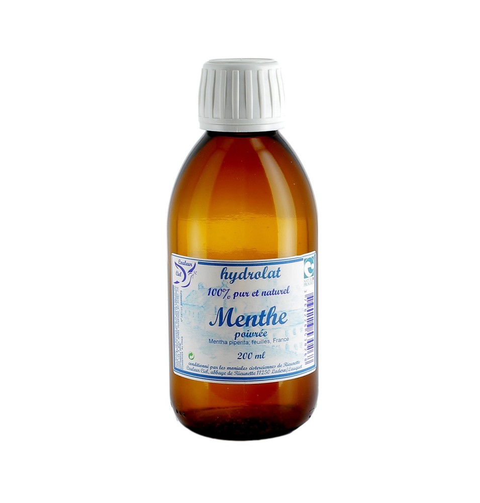 Hydrolat alimentaire bio de menthe poivrée