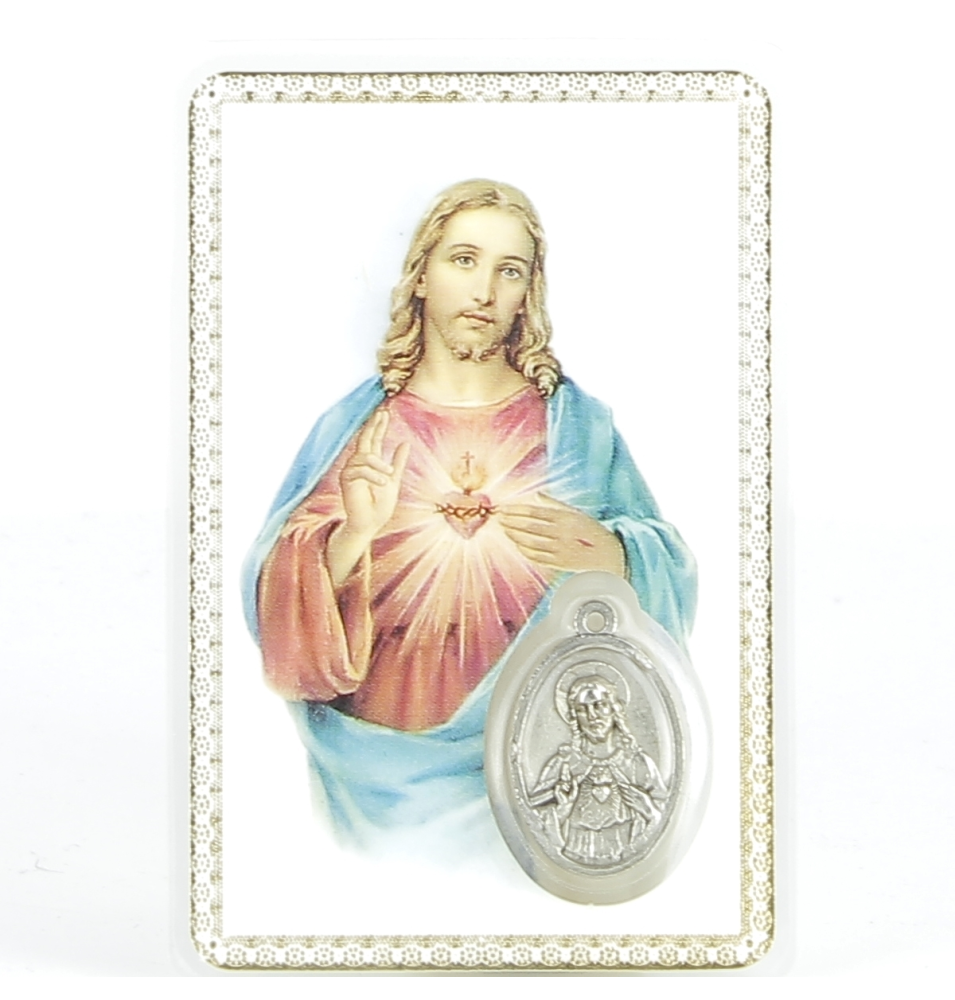 CARTE plastifiée de prière avec médaille Annus Sanctus 2015-2016