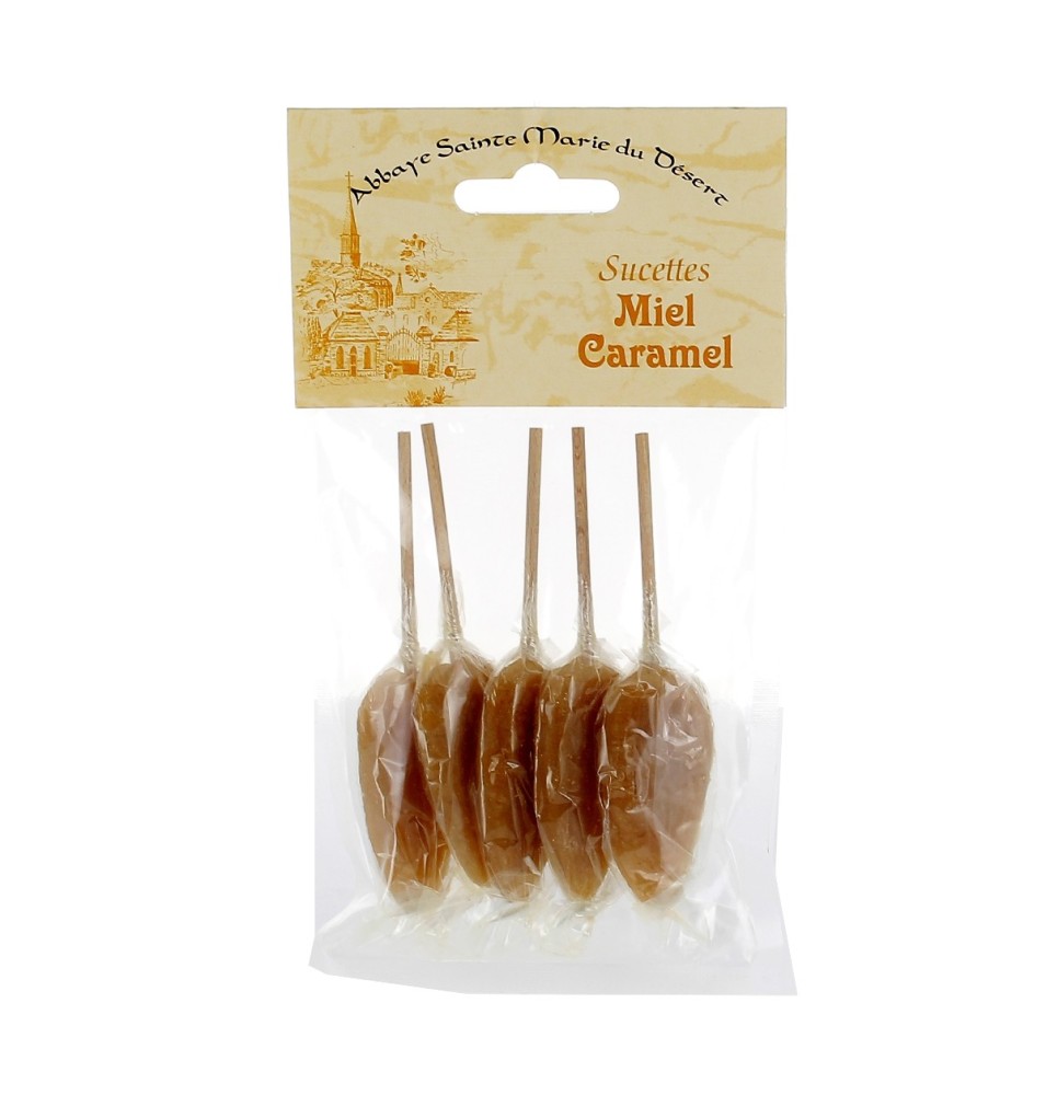 ABBAYE DU DESERT Sucettes Miel  caramel