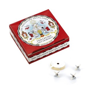 Mèches flottantes à l'huile Saint-Sacrement (boite rouge) | VEILLEUSES FRANCAISES