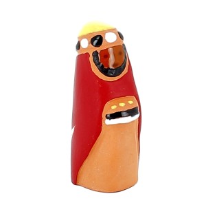 CRECHE B2 N°43 - Roi Mage debout au coffret d'or  (6cm) | JOUARRE (Abbaye Notre-Dame de)