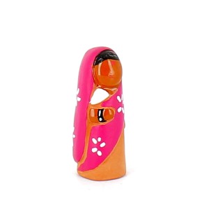 CRECHE B2 N°10 - L'indienne - Santons en terre cuite (6cm) | JOUARRE (Abbaye Notre-Dame de)