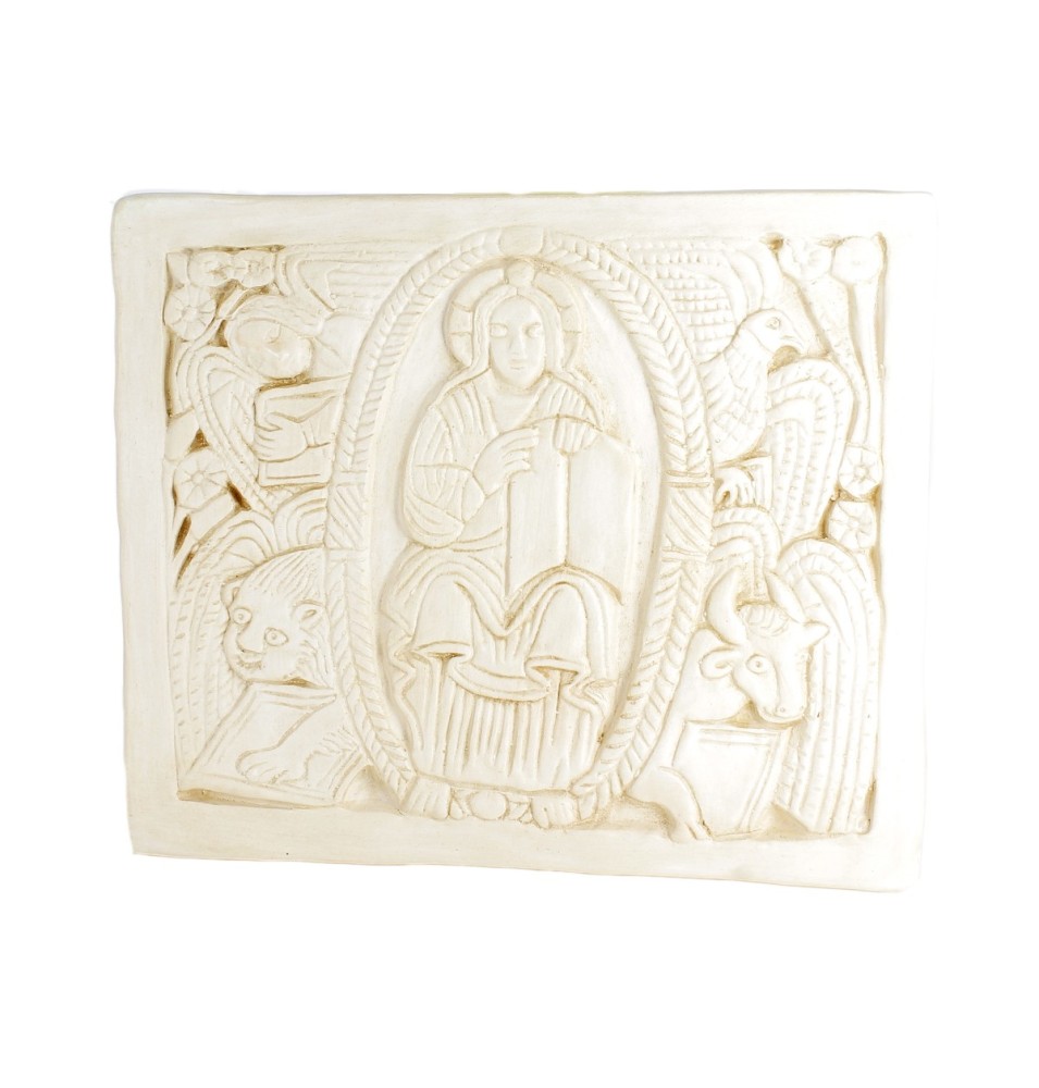 ABBAYE NOTRE-DAME DE JOUARRE - CRECHE - Plaque Christ au tétramorphe