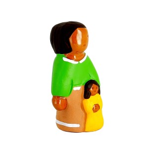 ABBAYE NOTRE-DAME DE JOUARRE - CRECHE - La maman - Santons en céramique (6cm) N°59