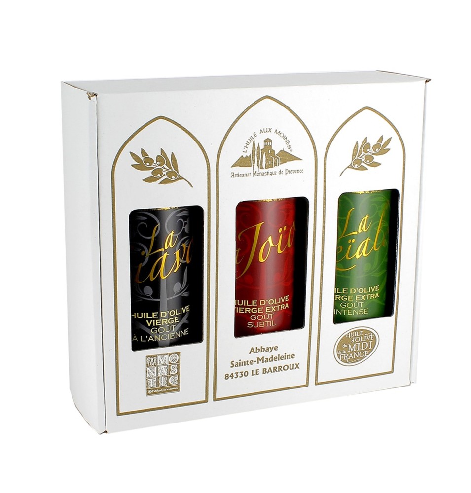 ABBAYE DU BARROUX - Coffret 3 huiles d'olive vierge
