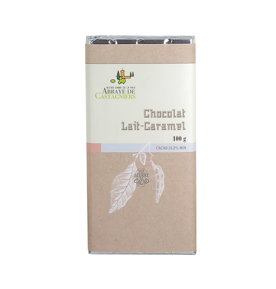 Tablette de chocolat au lait et caramel